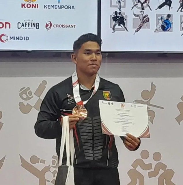 Ocniel Juandi Simamata Raih Medali Perunggu untuk Lampung di PON Beladiri 2025