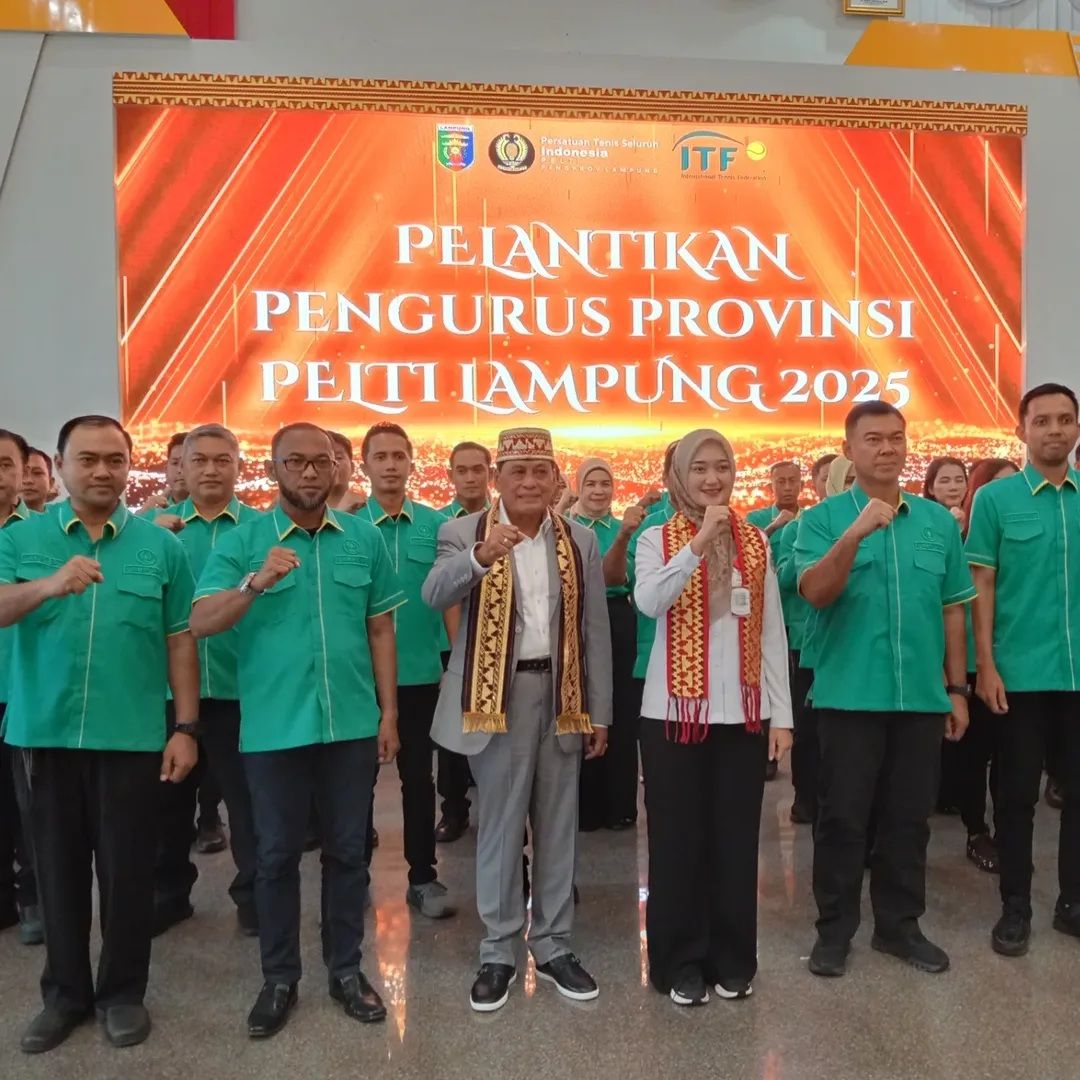 Ricko Menoza Dikukuhkan sebagai Ketua Pengprov PELTI Lampung, Ini Pesan Nurdin Khalid