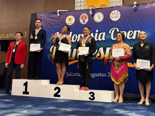 Atlet DanceSport Lampung meraih dua medali emas pada Indonesia Open DanceSport 2025 di Jakarta