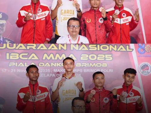 Gading Mukti Wibowo Raih Emas di KEJURNAS IBCA MMA 2025 Piala Dankor Brimob