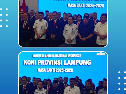 KONI Lampung Selatan Hadiri Pelantikan Pengurus KONI Provinsi Lampung Masa Bhakti 2025–2029