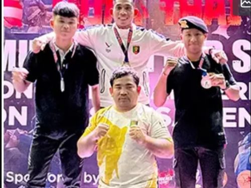 Atlet Muaythai Lampung meraih dua emas dan dua perunggu pada Kejurnas Muaythai 2025 di NTB.