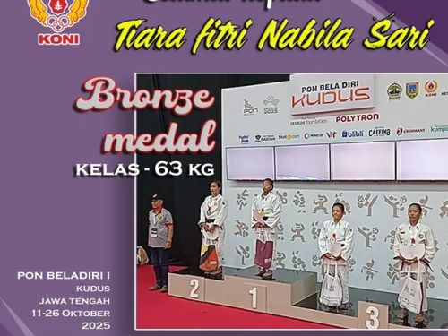 Tiara Fitri Nabila Sari meraih medali perunggu Judo kelas -63 kg di PON Beladiri Kudus 2025