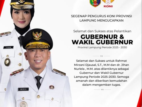Ucapan Selamat Pelantikan Gubernur &amp; Wakil Gubernur Lampung 2025–2030