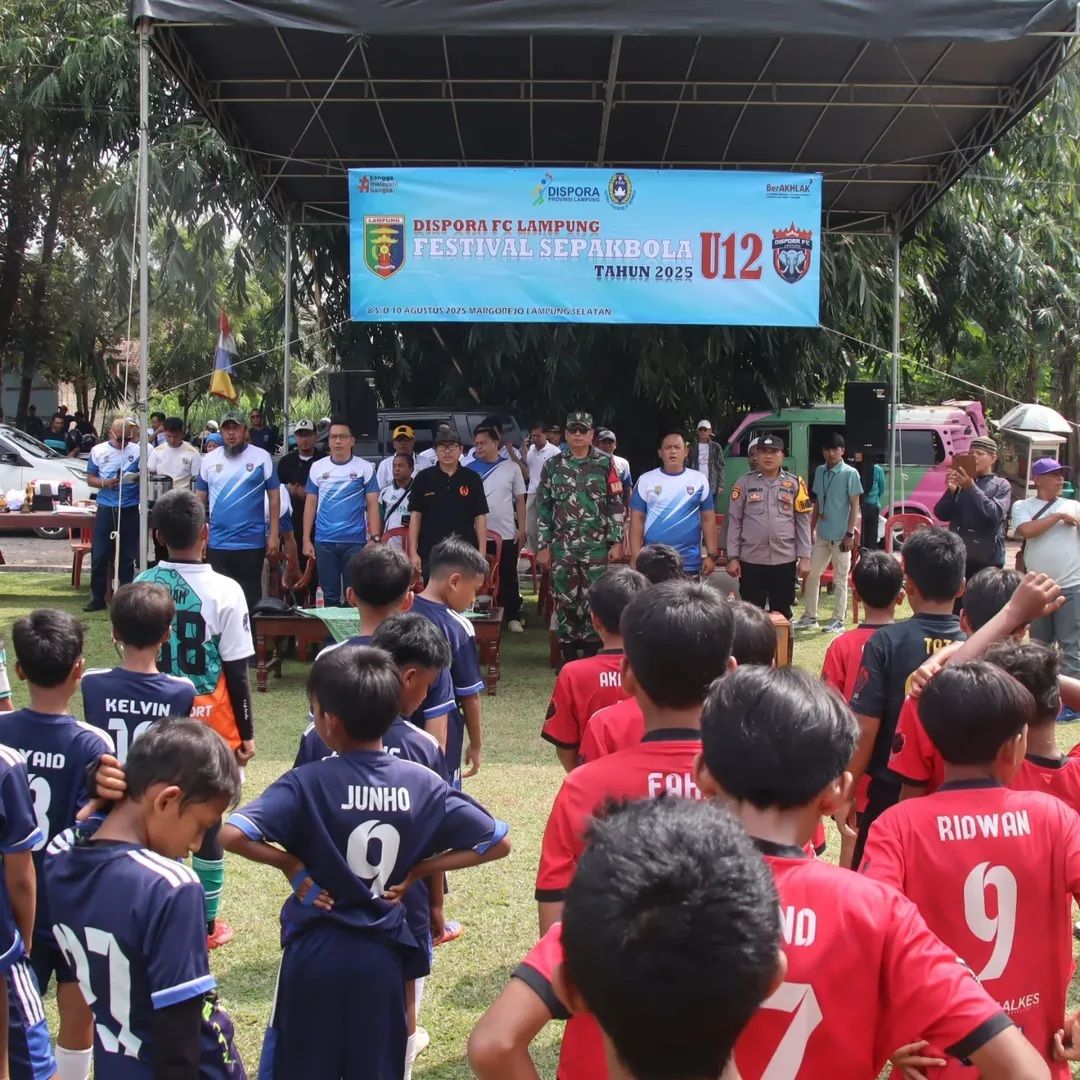 Waketum II KONI Lampung Hadiri Festival Sepak Bola U-12 Dispora Lampung