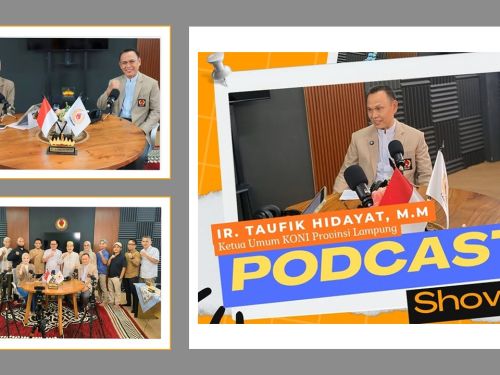 KONI Lampung Resmikan Studio Podcast, Episode Perdana Bahas Akselerasi Prestasi Olahraga