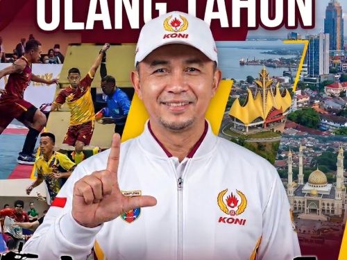 Ucapan selamat ulang tahun untuk Syambara dari KONI Lampung