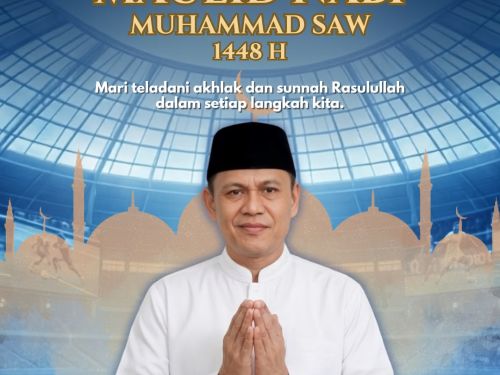 Ucapan Ketua Umum KONI Provinsi Lampung Taufik Hidayat dalam menyambut Maulid Nabi Muhammad SAW 1448 H.