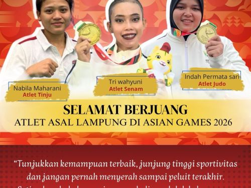 KONI Lampung memberikan dukungan kepada atlet Lampung yang berlaga di Asian Games Aichi-Nagoya 2026