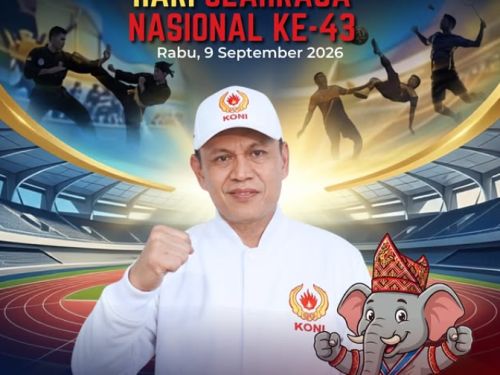 Ucapan Selamat Hari Olahraga Nasional ke-43 Tahun 2026 dari KONI Provinsi Lampung