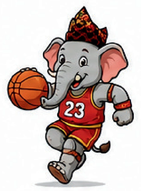 Maskot Bola Basket