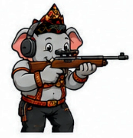 Maskot Menembak
